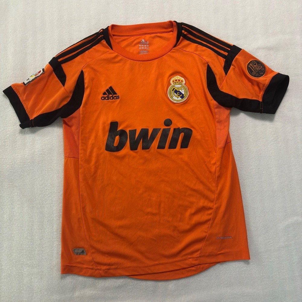 Adidas Real Madrid 2012-13 Casillas Goalkeeper Soccer Jersey Orange Mens Small